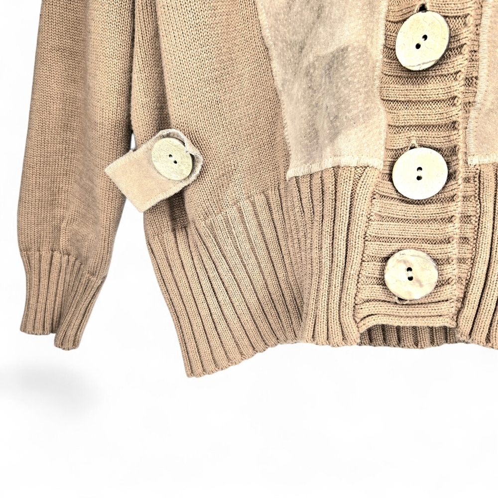 Jessica London  Sweater Jacket/cardigan. Tan, Suede, Size 18/20 - Picture 9 of 15